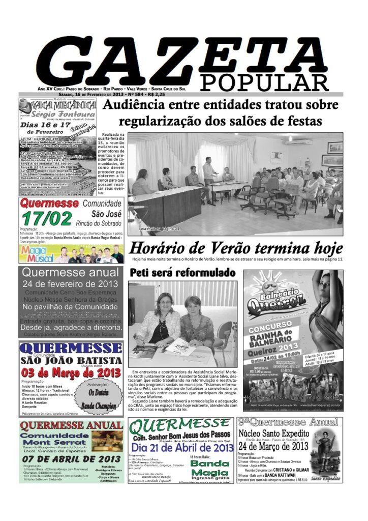 Capa de Gazeta Popular — Edição 584 — 16/02/2013