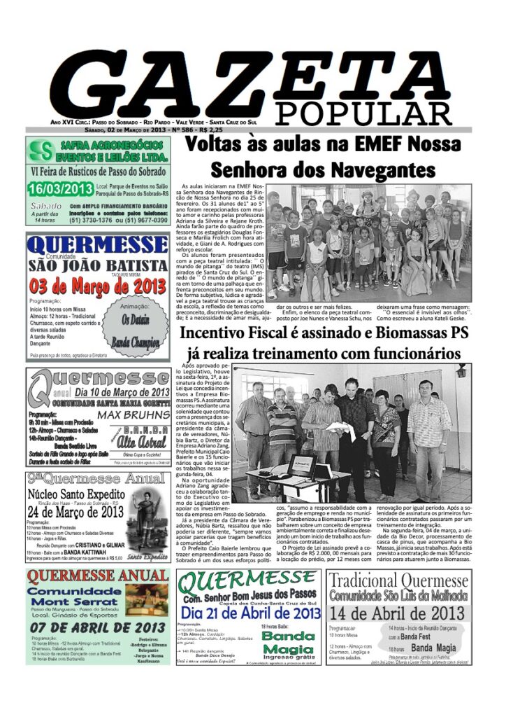 Capa de Gazeta Popular — Edição 586 — 02/03/2013