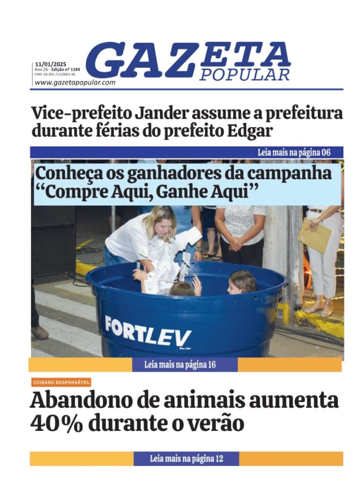 Capa de Edição de 11 de Janeiro de 2025