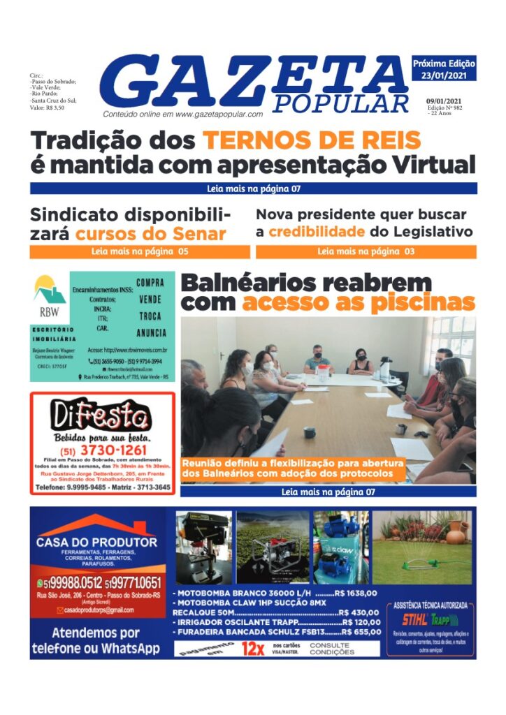 Capa de Gazeta Popular — Edição 981 — 09/01/2021