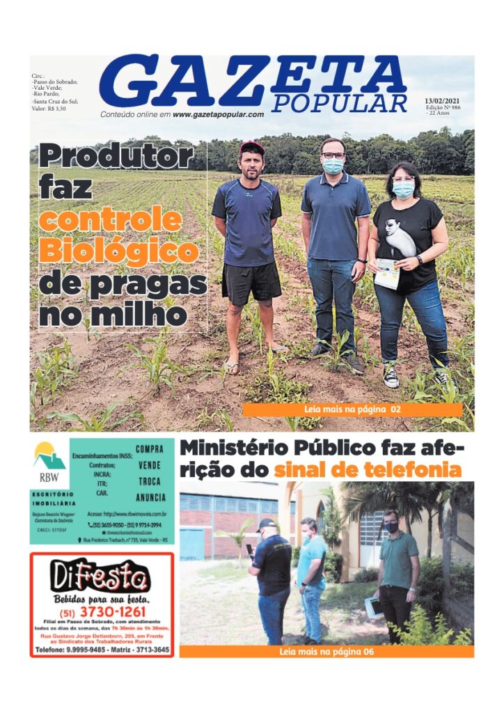Capa de Gazeta Popular — Edição 986 — 13/02/2021