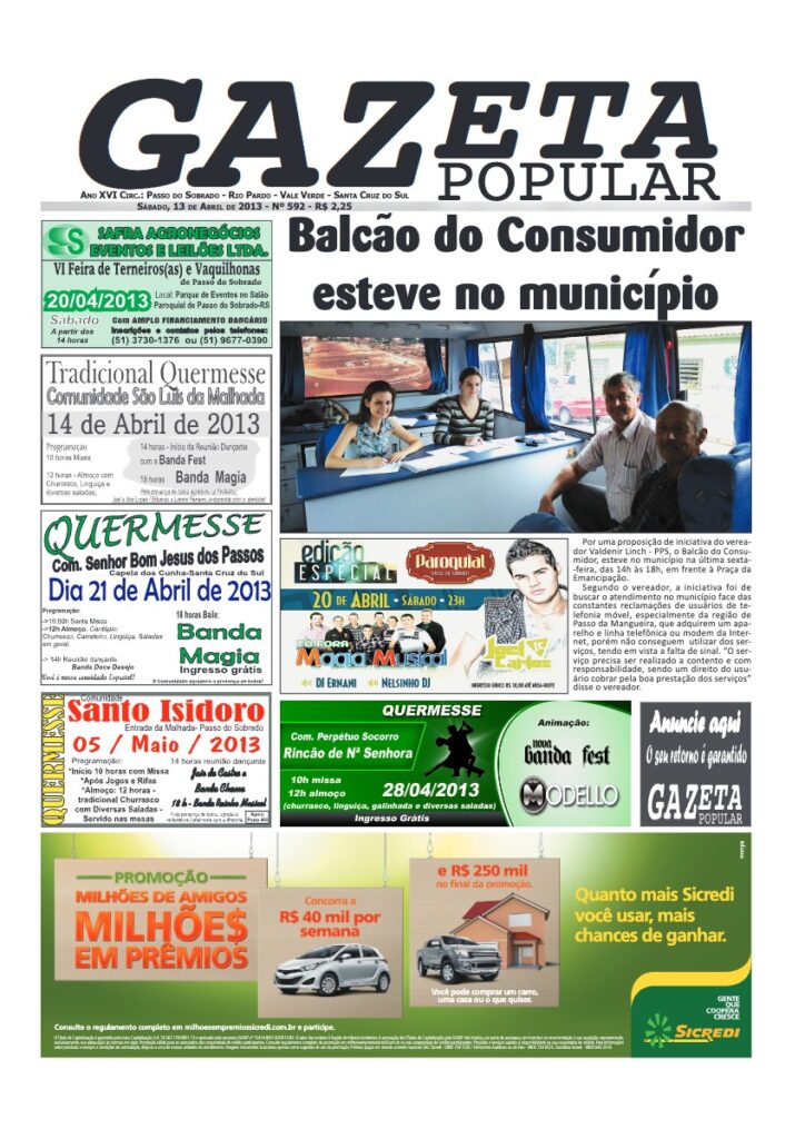 Capa de Gazeta Popular — Edição 592 — 03/04/2013