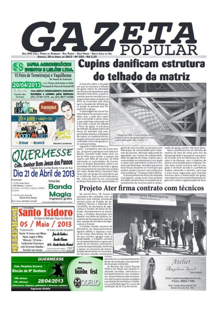 Capa de Gazeta Popular — Edição 593 — 20/04/2013