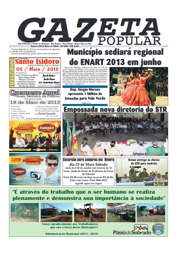 Capa de Gazeta Popular — Edição 595 — 04/05/2013