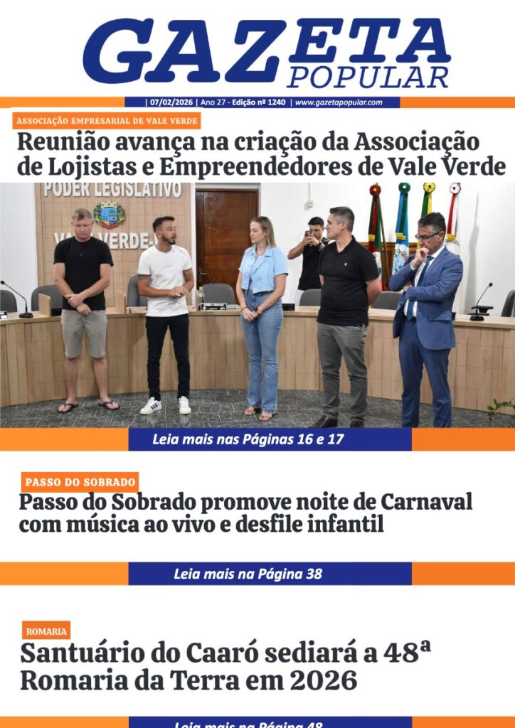 Capa de Edição de 07 de Fevereiro de 2026