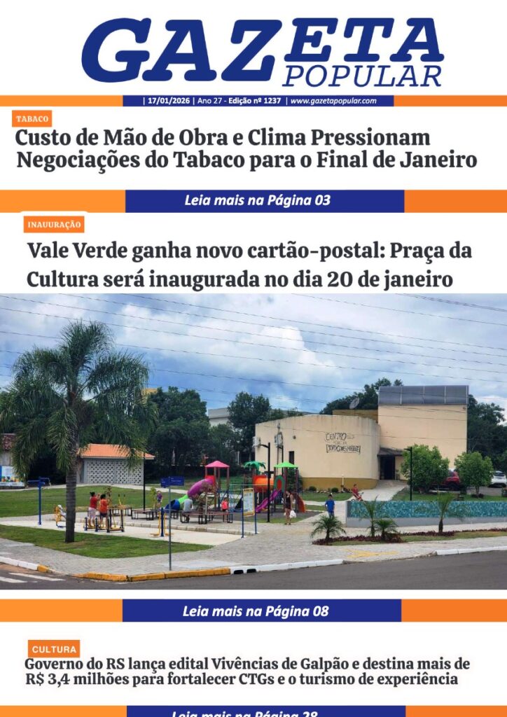 Capa de Edição de 17 de Janeiro de 2026