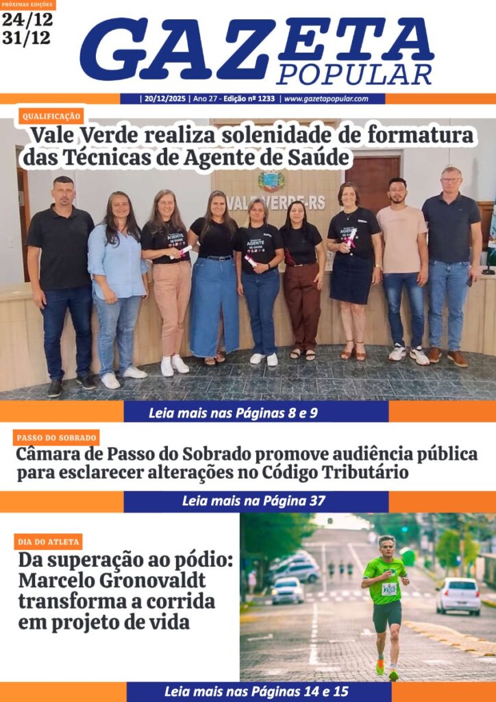 Capa de Edição de 20 de Dezembro de 2025