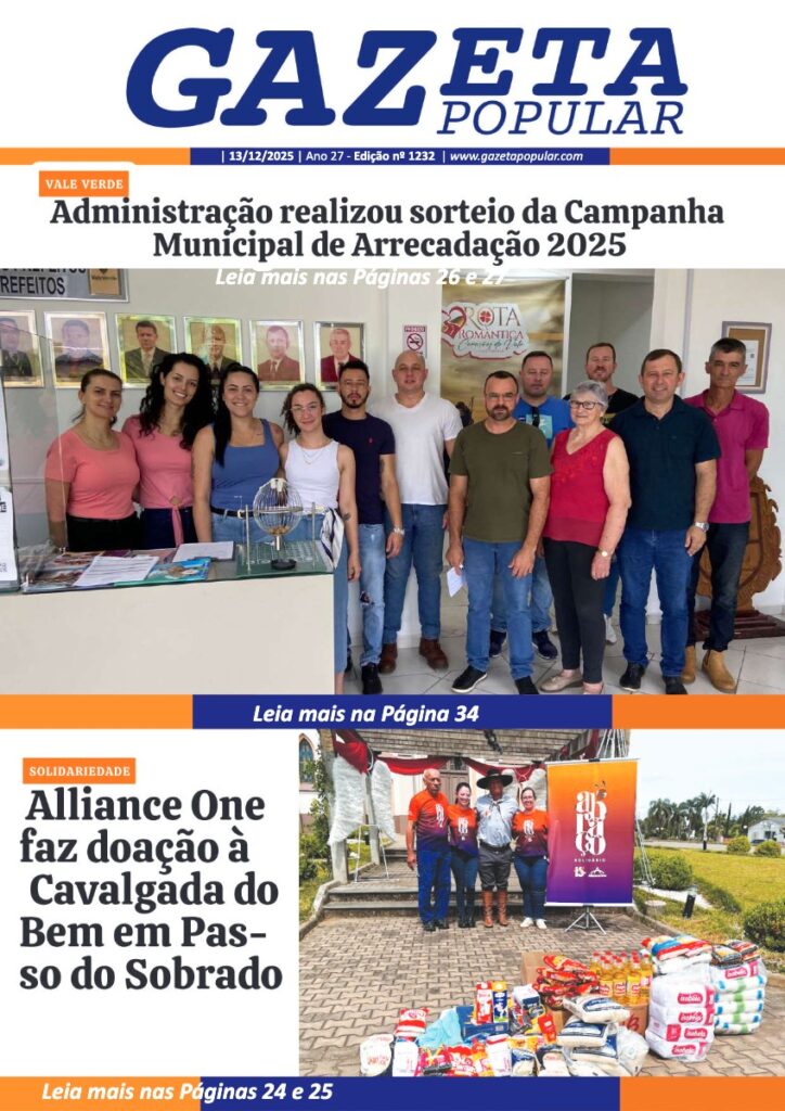 Capa de Edição de 13 de Dezembro de 2025