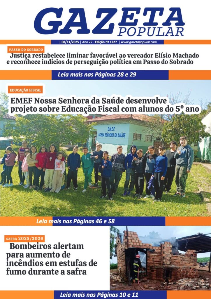 Capa de Edição de 08 de Novembro de 2025