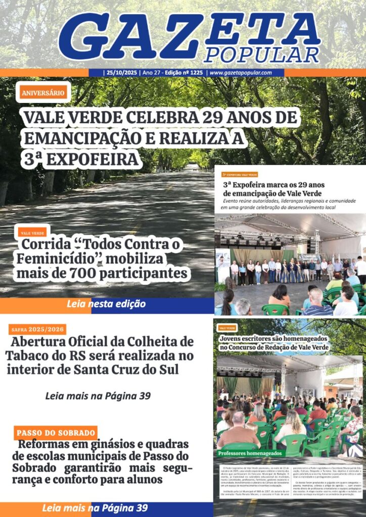 Capa de Edição de 25 de Outubro de 2025