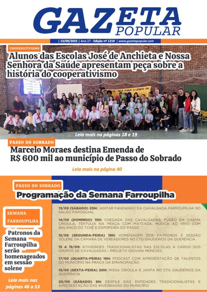 Capa de Edição de 13 de Setembro de 2025